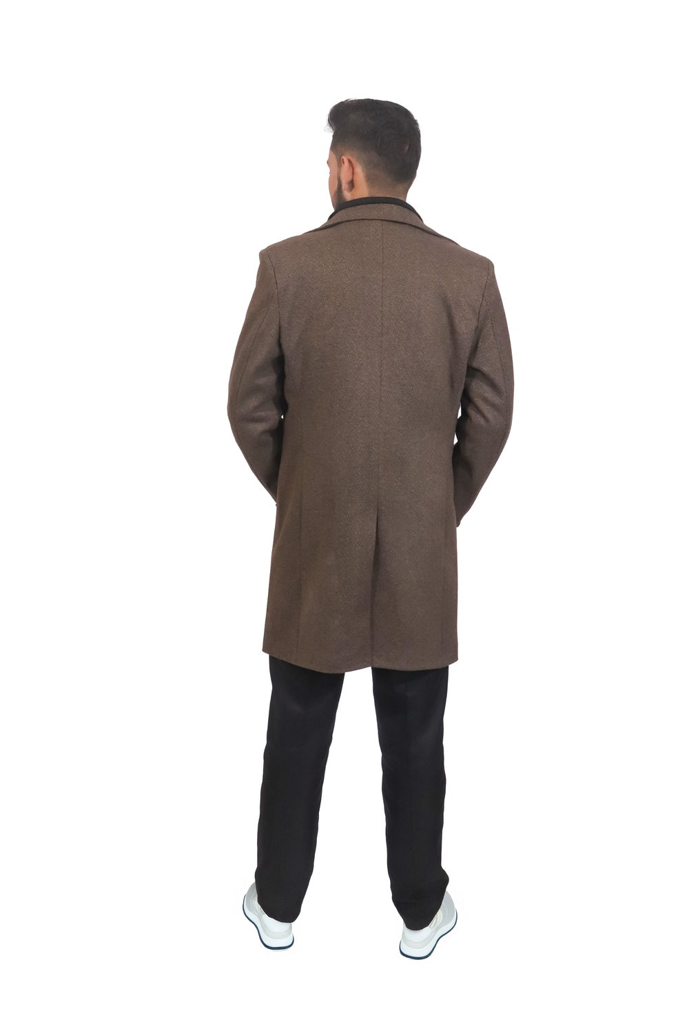 Refined Sophistication: Heritage Tweed Trench Jacket for Men